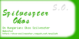 szilveszter okos business card